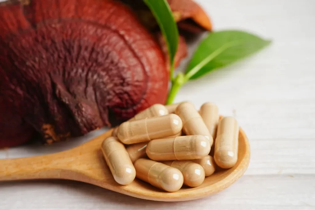 Reishi Mushrooms supplements. 