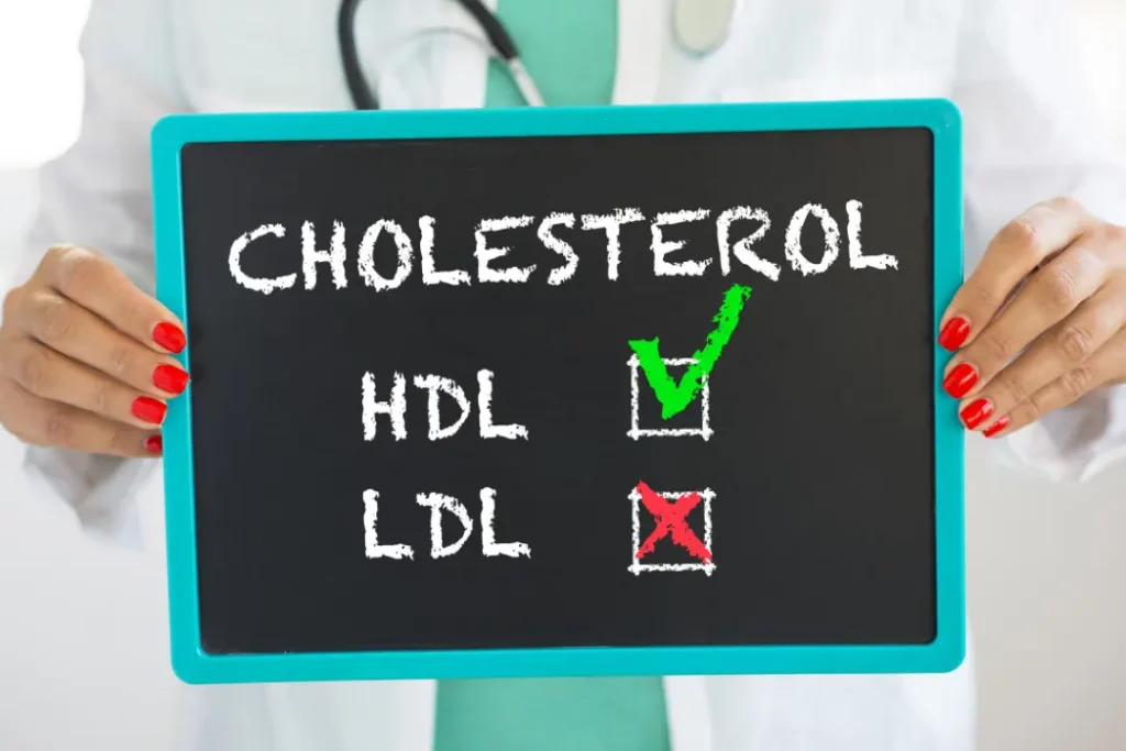 Healthy cholesterol levels.